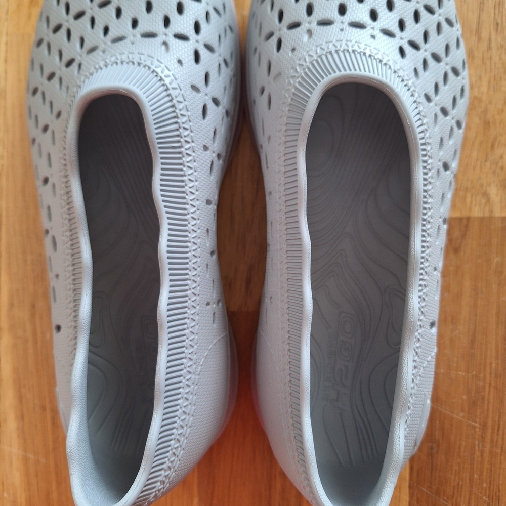 Skechers Jender Ballet Water Shoes Womens 6 Gray Pink Beachy Coastal Vacation - Picture 5 of 11